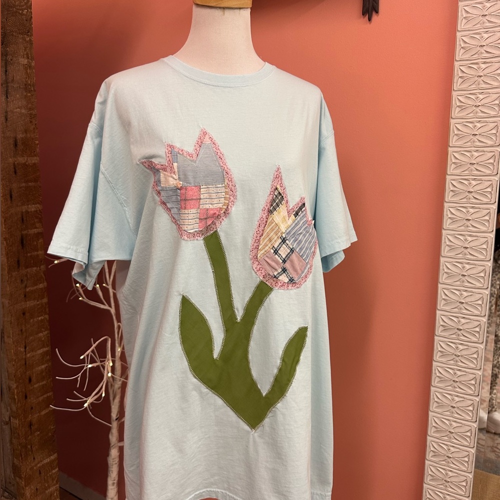 Handmade Patchwork Vintage Tulip Tee